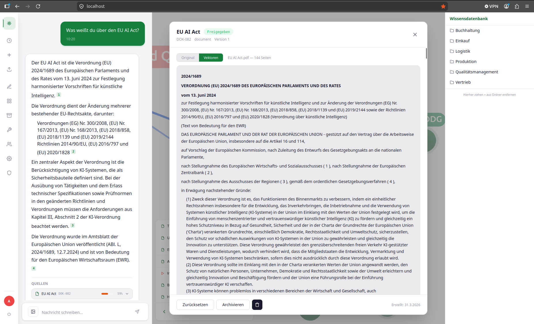 Vektor-Ansicht eines Dokuments in Solid Qubits